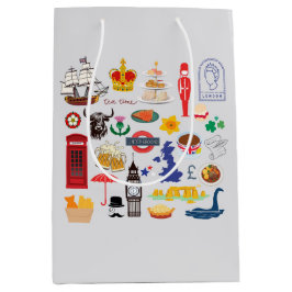 イギリスのシンボル ミディアムペーパーバッグ