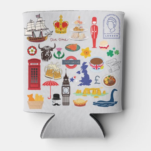 イギリスのシンボル 缶クーラー (正面)