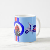 イギリスのスクーター コーヒーマグカップ (正面右)