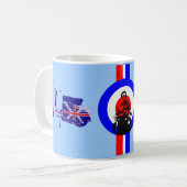 イギリスのスクーター コーヒーマグカップ (正面左)