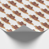 イギリスのスティッキートフィーのプリンのデザートイギリス料理 ラッピングペーパー (角)