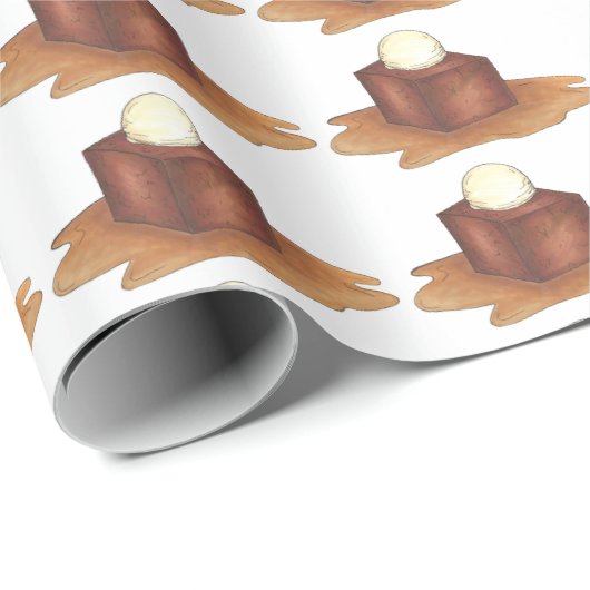 イギリスのスティッキートフィーのプリンのデザートイギリス料理 ラッピングペーパー (ロールコーナー)