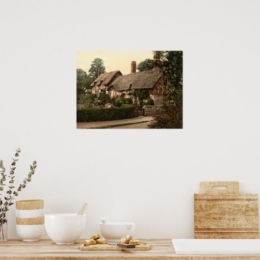 イギリスのストラトフォード・オン・アボンのアン・ハサウェイのコテージ ポスター (キッチン)