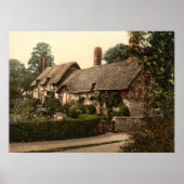 イギリスのストラトフォード・オン・アボンのアン・ハサウェイのコテージ ポスター (正面)