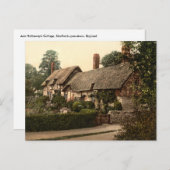 イギリスのストラトフォード・オン・アボンのアン・ハサウェイのコテージ ポストカード (正面/裏面)