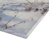 イギリスのセッターが雪のクリスマスを過ごす カッティングボード (角)