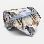 イギリスのセッターが雪のクリスマスを過ごす ネクタイ (ロール)