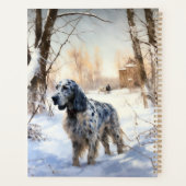 イギリスのセッターが雪のクリスマスを過ごす プランナー手帳 (裏面)