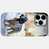 イギリスのセッターが雪のクリスマスを過ごす Case-Mate iPhoneケース (裏面 (横))