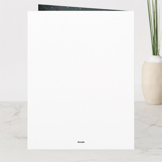 イギリスのセッターとサンタクロースフェスティバルクリスマス カード (裏面)