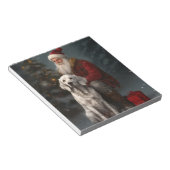 イギリスのセッターとサンタクロースフェスティバルクリスマス ノートパッド (アングル)