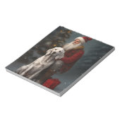 イギリスのセッターとサンタクロースフェスティバルクリスマス ノートパッド (回転)