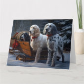 イギリスのセッタースノーウィースリークリスマスデコール カード (正面)