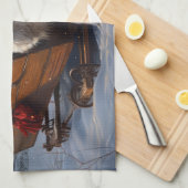 イギリスのセッタースノーウィースリークリスマスデコール キッチンタオル (四つ折り)