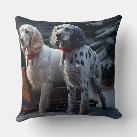 イギリスのセッタースノーウィースリークリスマスデコール クッション (裏面)