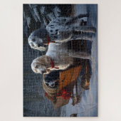 イギリスのセッタースノーウィースリークリスマスデコール ジグソーパズル (縦)