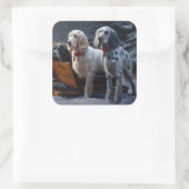 イギリスのセッタースノーウィースリークリスマスデコール スクエアシール (バッグ)