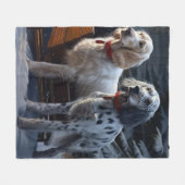 イギリスのセッタースノーウィースリークリスマスデコール フリースブランケット (正面(横))