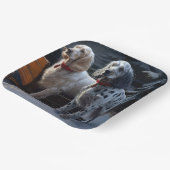 イギリスのセッタースノーウィースリークリスマスデコール ペーパープレート (傾斜あり)