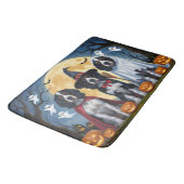 イギリスのセッタードッグズカボチャおもしろいハロウィーン バスマット (アングル)