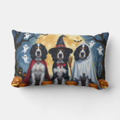 イギリスのセッタードッグズカボチャおもしろいハロウィーン ランバークッション (裏面)
