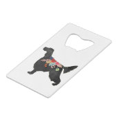 イギリスのセッタードッグブリードボヘミアンフローラシルエット クレジットカード栓抜き (裏面アングル)