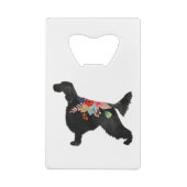 イギリスのセッタードッグブリードボヘミアンフローラシルエット クレジットカード栓抜き (裏面)