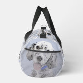 イギリスのセッターブルー絵を描ベルトンのペットドッグアート ダッフルバッグ (右)