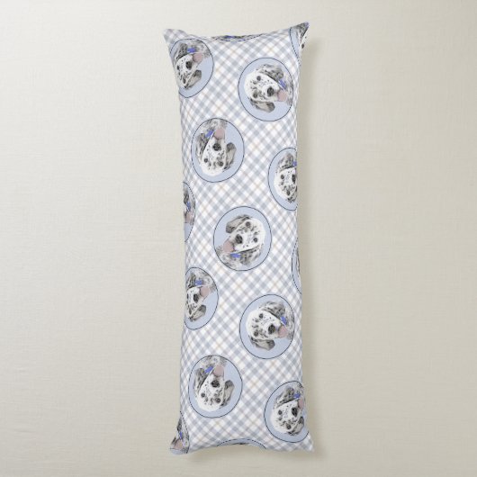 イギリスのセッターブルー絵を描ベルトンのペットドッグアート ボディピロー (裏面 (縦))