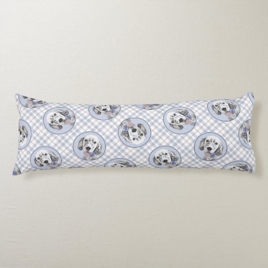 イギリスのセッターブルー絵を描ベルトンのペットドッグアート ボディピロー (正面)