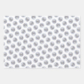 イギリスのセッターブルー絵を描ベルトンのペットドッグアート ラッピングペーパーシート (正面2)