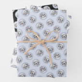 イギリスのセッターブルー絵を描ベルトンのペットドッグアート ラッピングペーパーシート (インサイチュ)