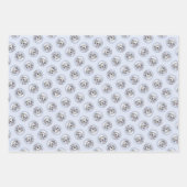 イギリスのセッターブルー絵を描ベルトンのペットドッグアート ラッピングペーパーシート (正面)