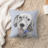 イギリスのセッターブルー絵画ベルトンのドッグアート クッション (ブランケット)