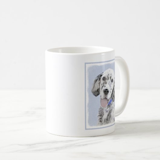 イギリスのセッターブルー絵画ベルトンのドッグアート コーヒーマグカップ (正面右)