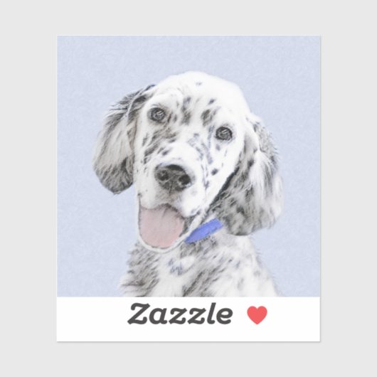 イギリスのセッターブルー絵画ベルトンのドッグアート シール (シート)