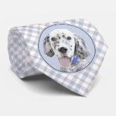 イギリスのセッターブルー絵画ベルトンのドッグアート ネクタイ (ロール)