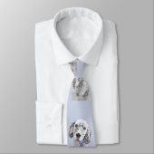 イギリスのセッターブルー絵画ベルトンのドッグアート ネクタイ (タイ)