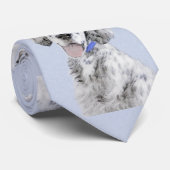 イギリスのセッターブルー絵画ベルトンのドッグアート ネクタイ (ロール)