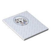 イギリスのセッターブルー絵画ベルトンのドッグアート ノートパッド (アングル)