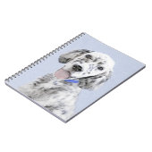 イギリスのセッターブルー絵画ベルトンのドッグアート ノートブック (左側)