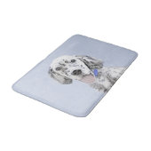 イギリスのセッターブルー絵画ベルトンのドッグアート バスマット (アングル)