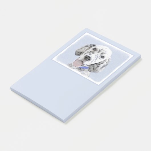 イギリスのセッターブルー絵画ベルトンのドッグアート ポストイット (アングル)