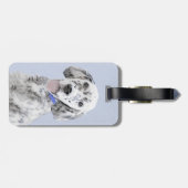 イギリスのセッターブルー絵画ベルトンのドッグアート ラゲッジタグ (裏面横)