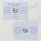 イギリスのセッターブルー絵画ベルトンのドッグアート 名刺 (正面/裏面)