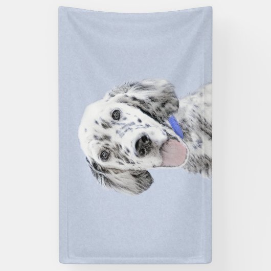 イギリスのセッターブルー絵画ベルトンのドッグアート 横断幕 (縦)