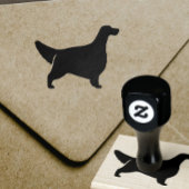 イギリスのセッター犬がシルエットを育てる ラバースタンプ