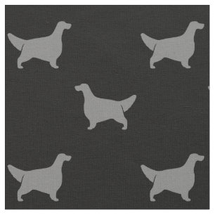 イギリスのセッター犬のシルエット模様 ファブリック
