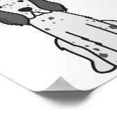 イギリスのセッター犬の漫画 ポスター (角)