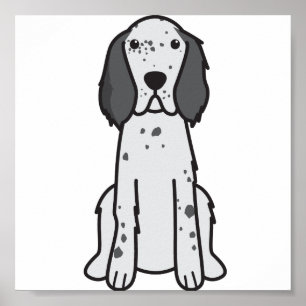 イギリスのセッター犬の漫画 ポスター